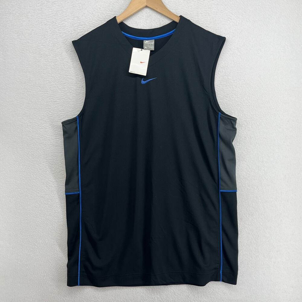 NIKE Shirt Mens XL New Hustle Sphere Basketball Performance Jersey Blue NEW